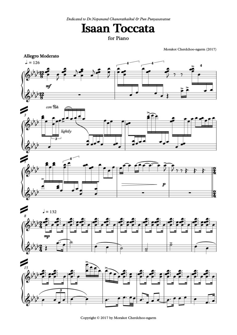 Isaan Toccata for Piano